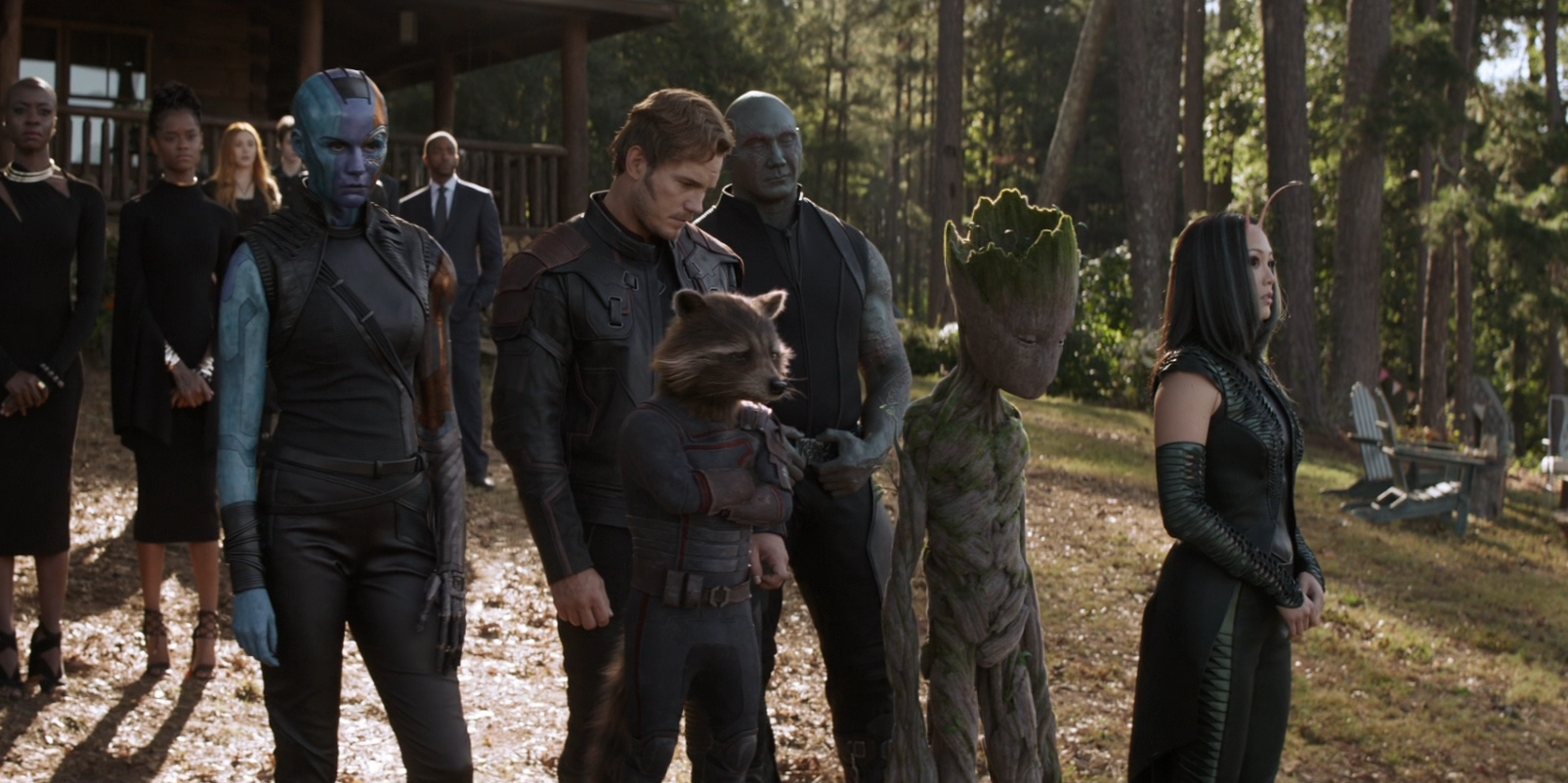Drax Was Wearing a Shirt At Tony Starks Funeral