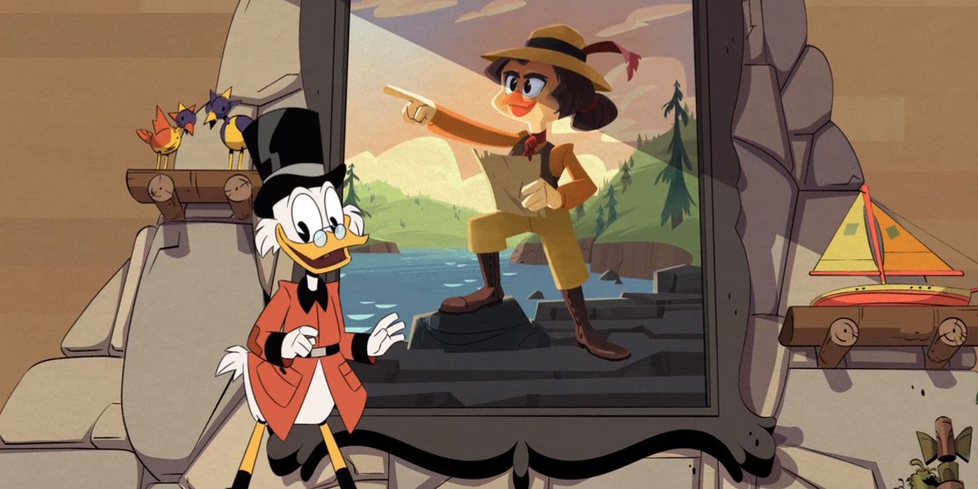 Duck Tales Scrooge McDuck With Painting of Isabella Finch