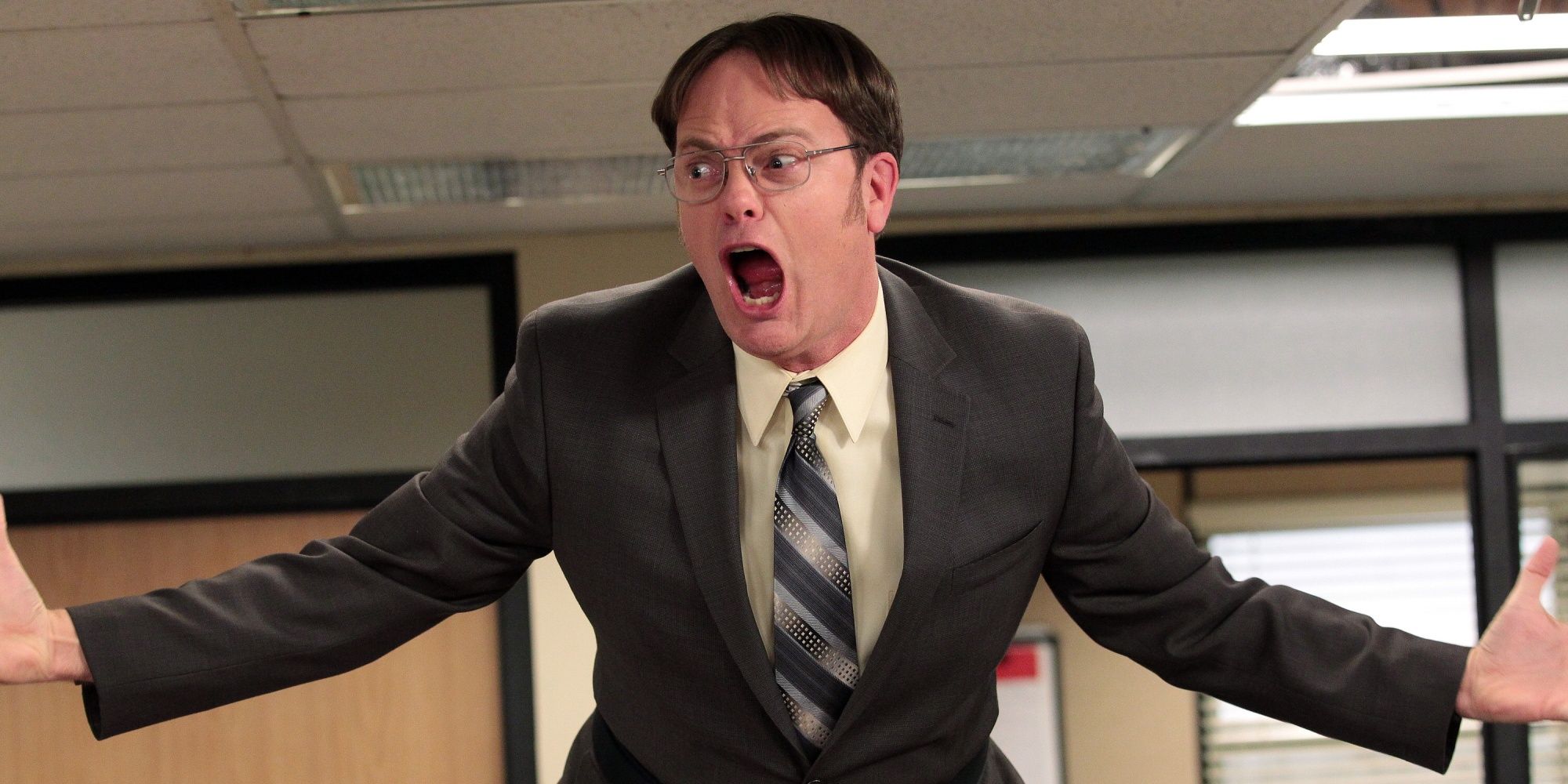 Dwight Schrute gritando em The Office