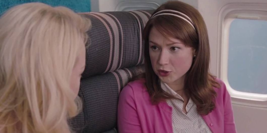 Ellie Kemper on the plane in Bridesmaids