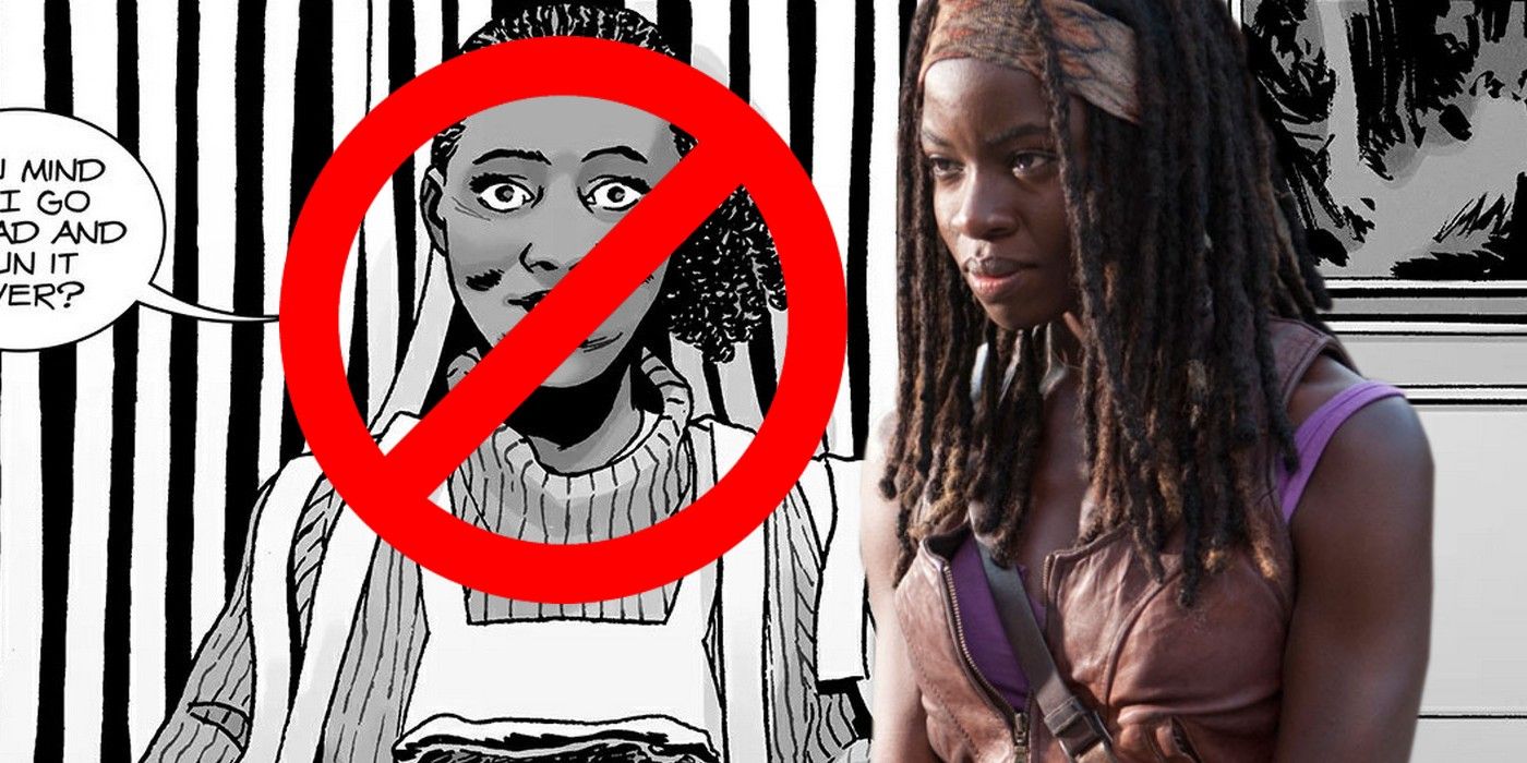 Elodie and Danai Gurira as Michonne in The Walking Dead