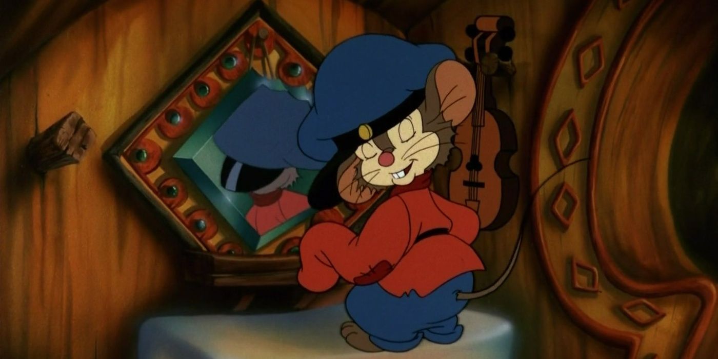 Fievel receives his hat from Papa Mousekewitz