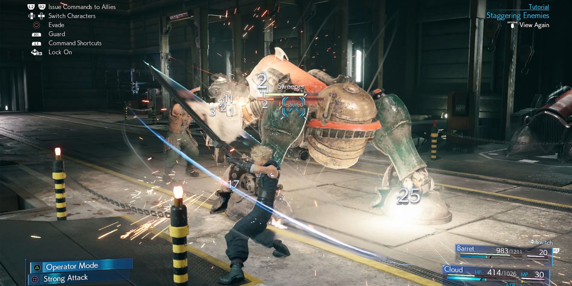 Final Fantasy 7 Remake Cloud Fighting Sweeper