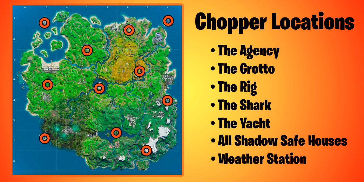 Fortnite Chopper Locations