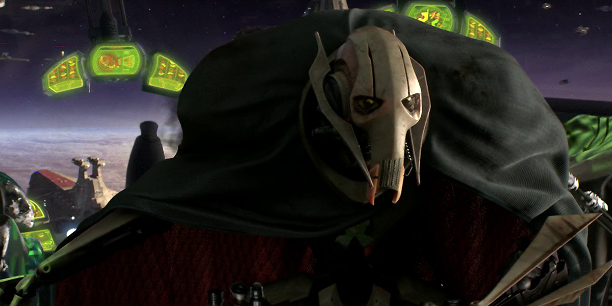 General Grievous on his Separatist command ship in Revenge of The Sith