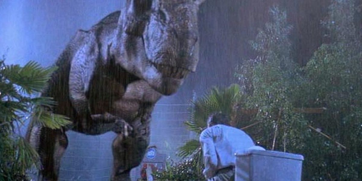 The dinosaur eating Gennaro in Jurassic Park.