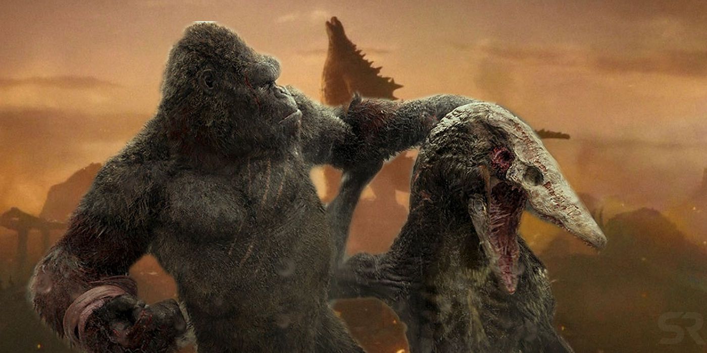 Godzilla and Kong with Skullcrawler