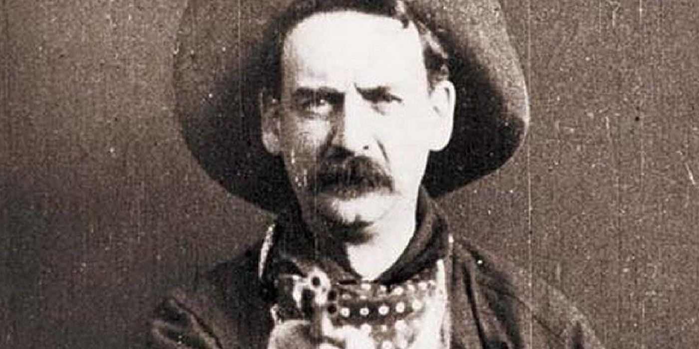 Great Train Robbery-Man pointing gun at camera
