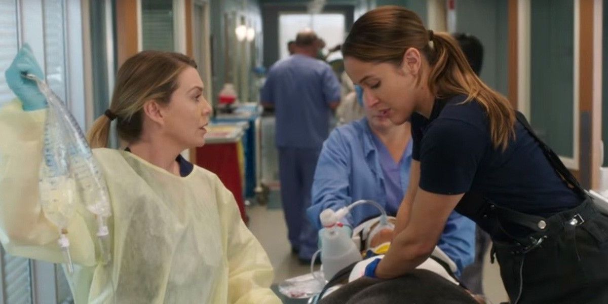 Grey&rsquo;s Anatomy Ellen Pompeo as Meredith and Jaine Lee Ortiz as Andy