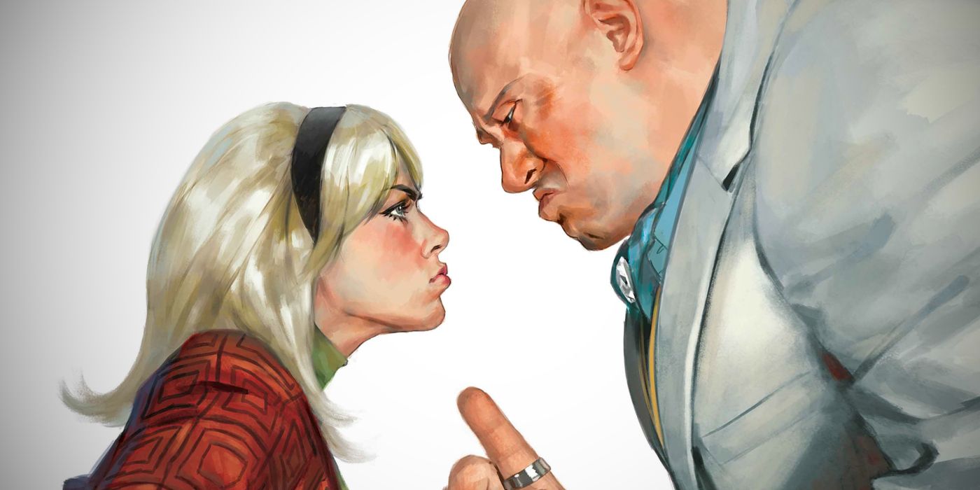 Gwen Stacy vs Kingpin in Marvel Comic