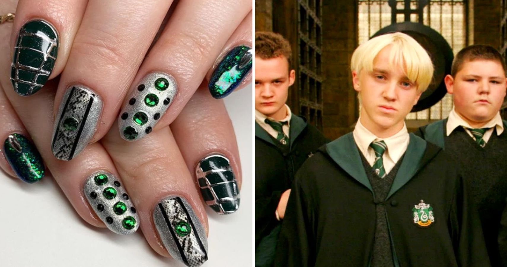 Harry Potter 10 Most Incredible Slytherin Nail Art Designs