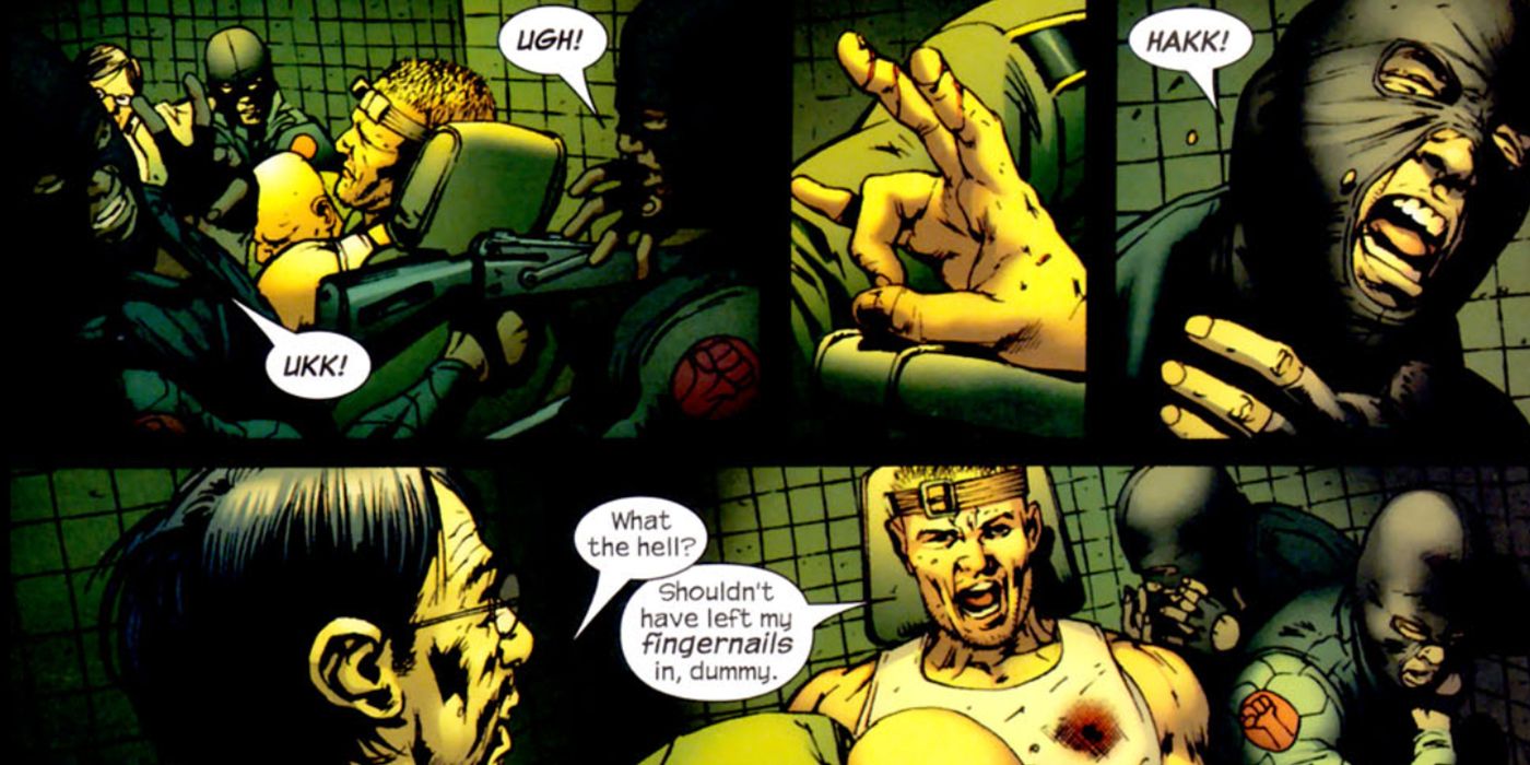 Hawkeye uses his fingernails to defeat enemies in Marvel Comics.