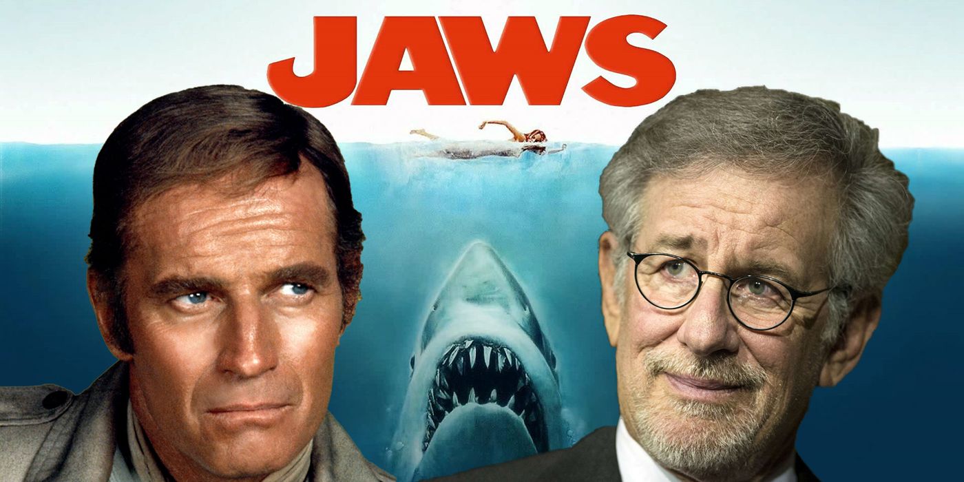 Jaws - Charlton Heston and Steven Spielberg