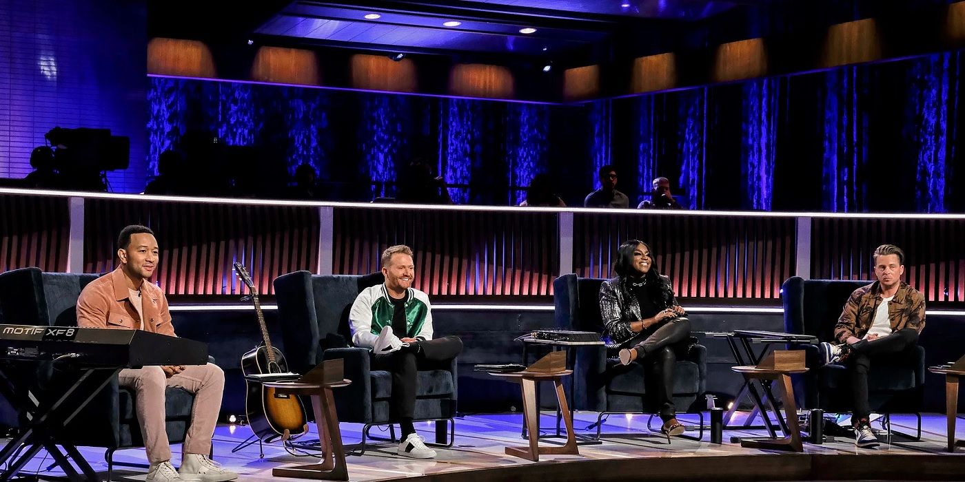 John Legend, Ester Dean, Ryan Tedder, and Shane McAnally on Songland