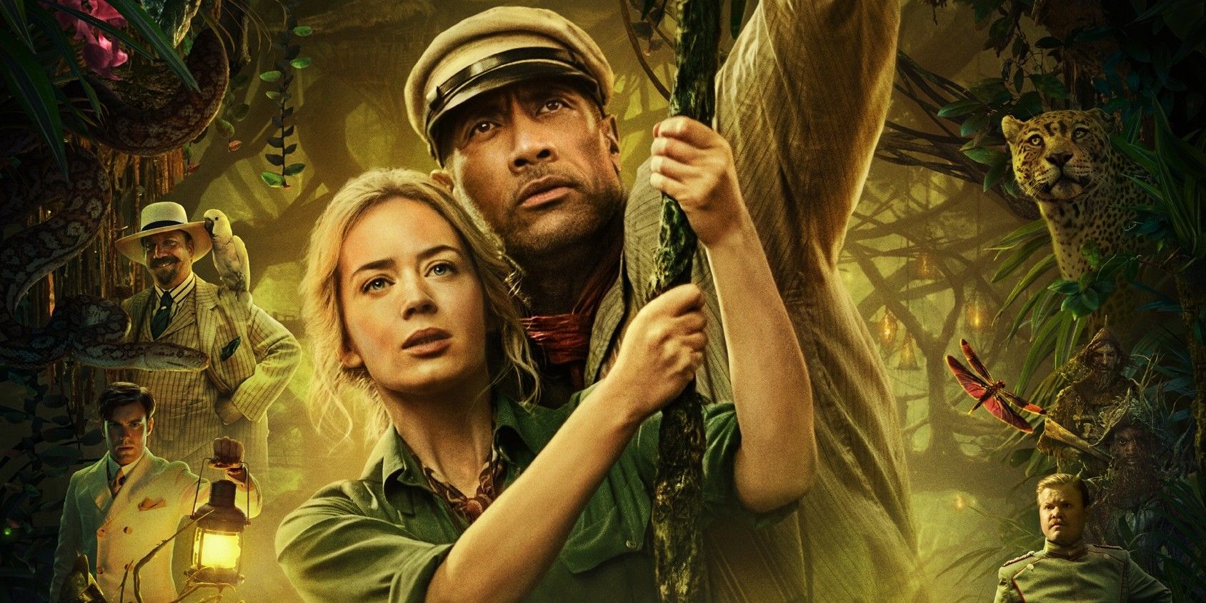 Jungle Cruise poster with Dwayne Johnson and Emily Blunt