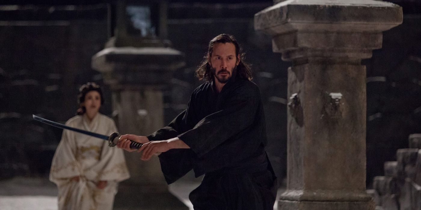 Keanu Reeves wielding a sword in 47 Ronin