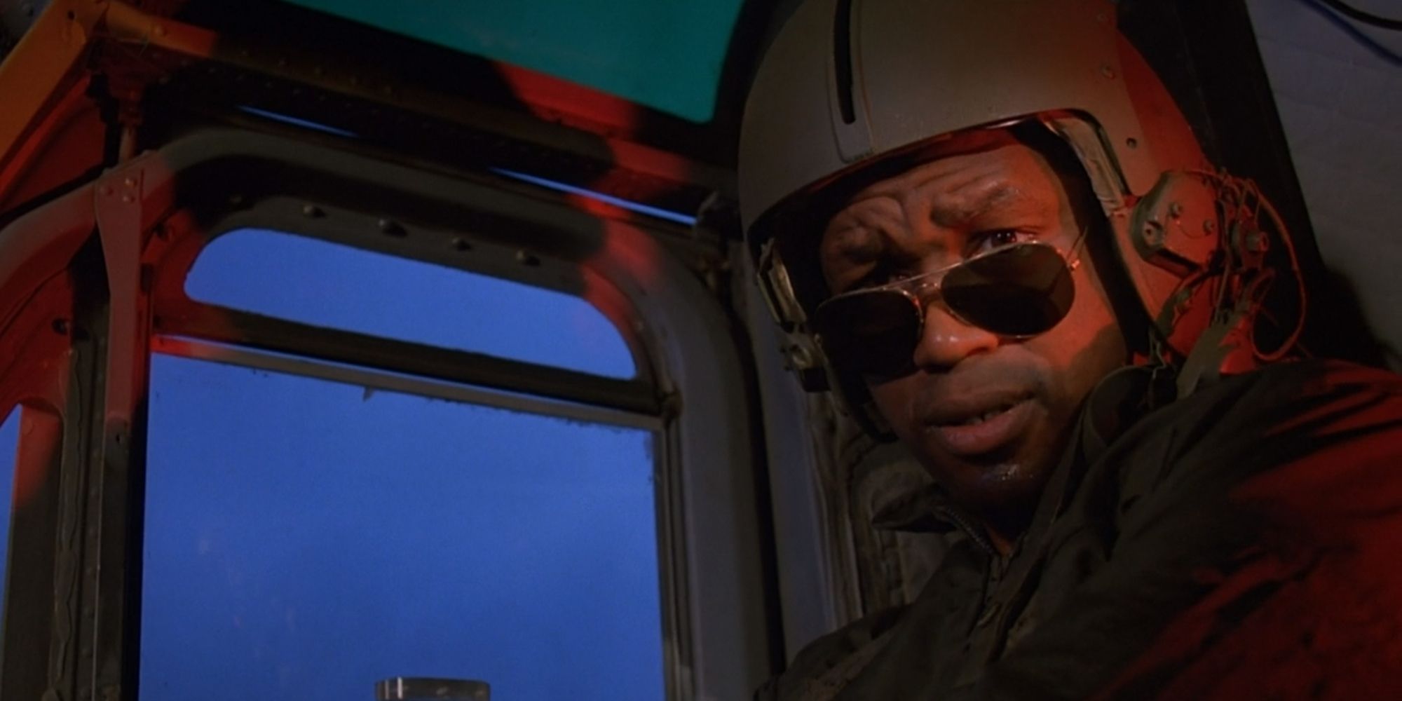 Kevin Peter Hall as the Helicopter Pilot in Predator 1987