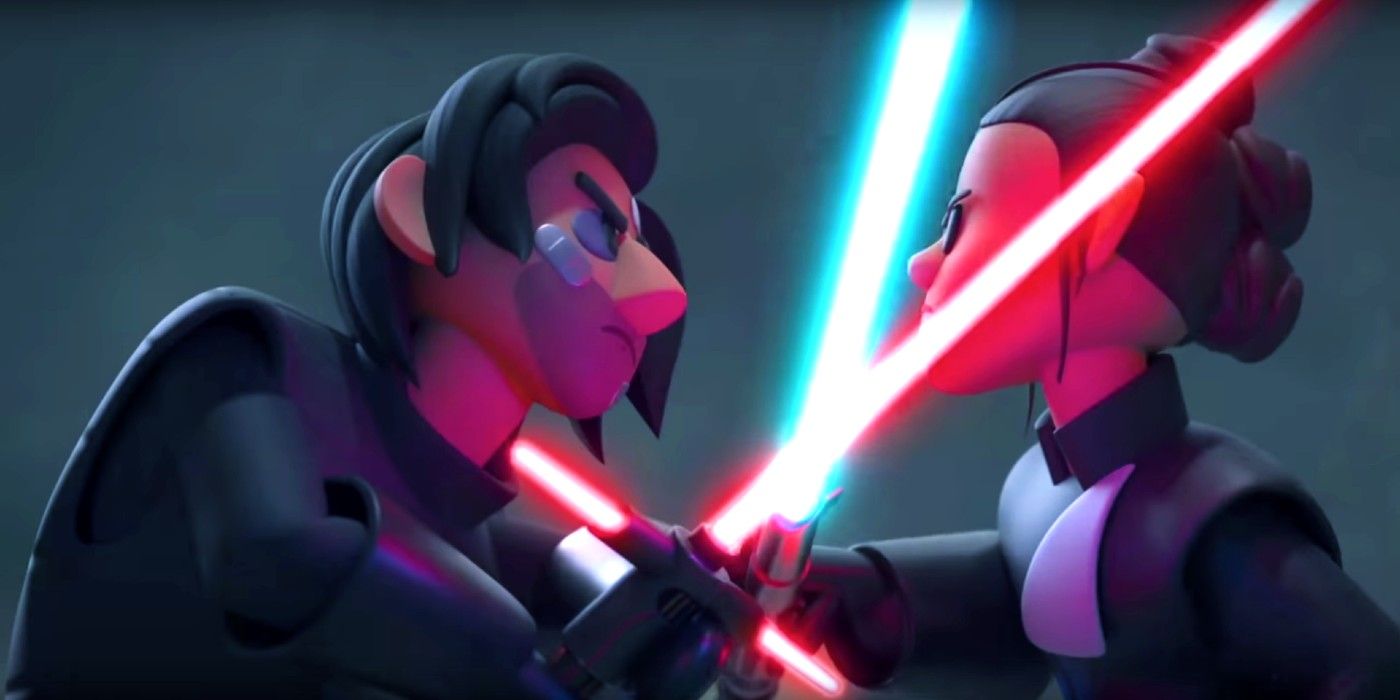 Kylo vs Rey Animated Star Wars 9 Duel of Fates