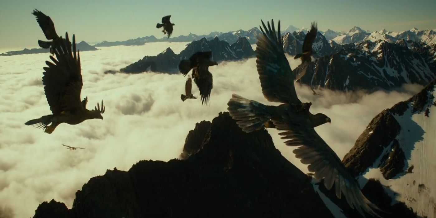 The Great Eagles flying in Lord of the RIngs