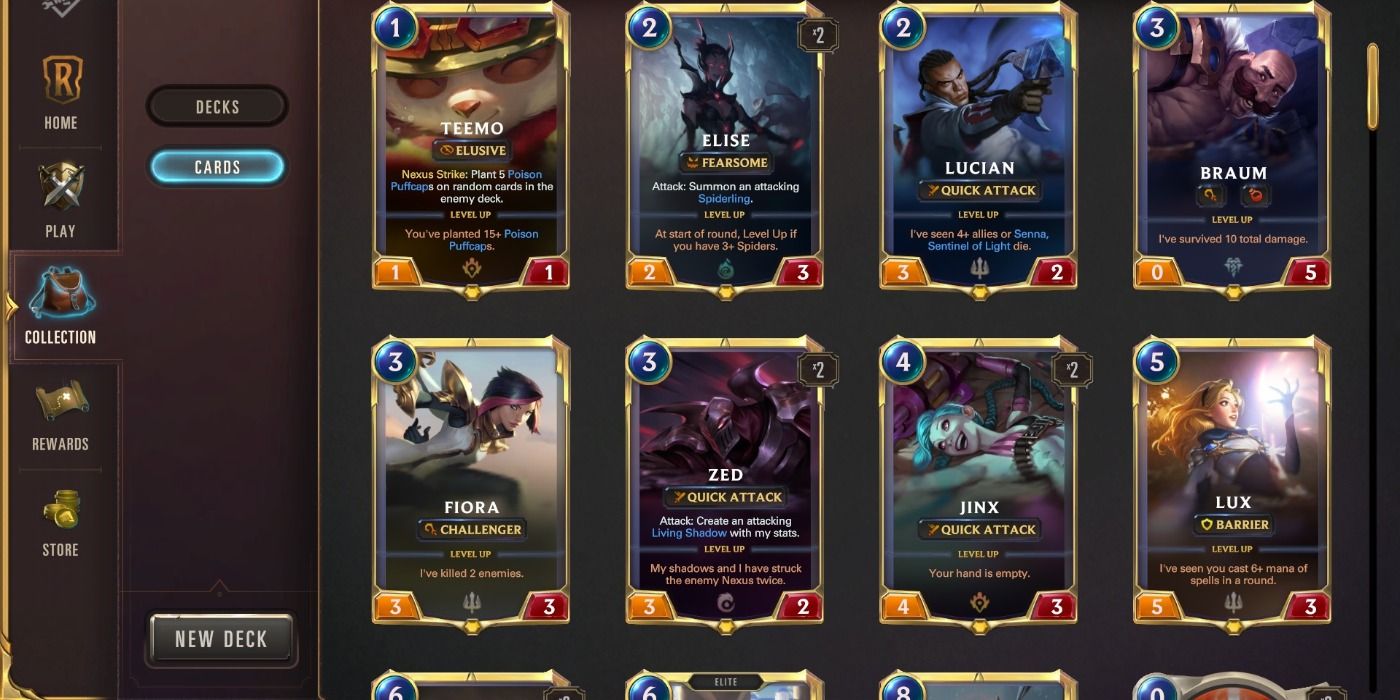 Legends of Runeterra Deck List