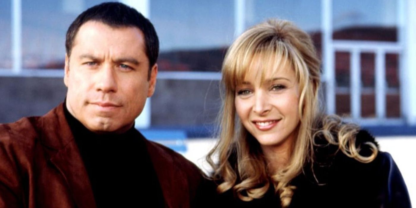 Russell and Crystal walk together outside in Lucky Numbers