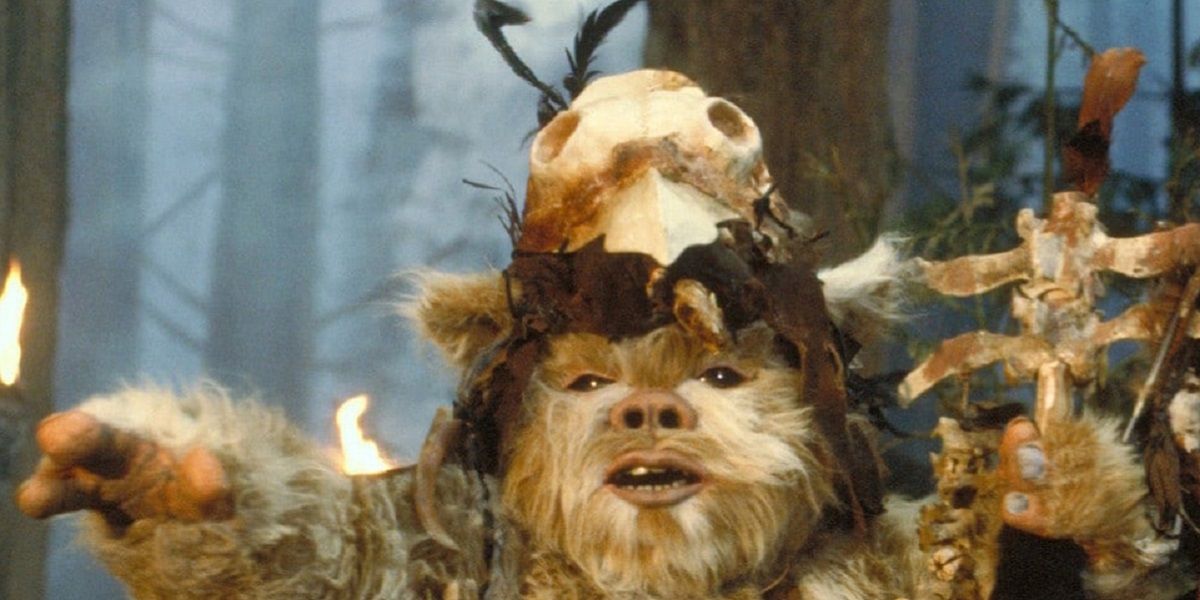 Logray speaks at the Ewok village in Return of the Jedi