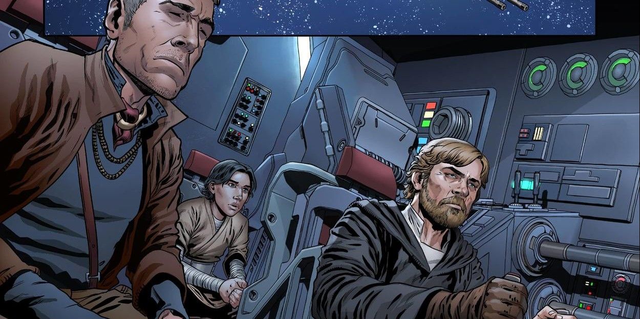 Lor San Tekka, Luke Skywalker and Kylo Ren in Star Wars comics