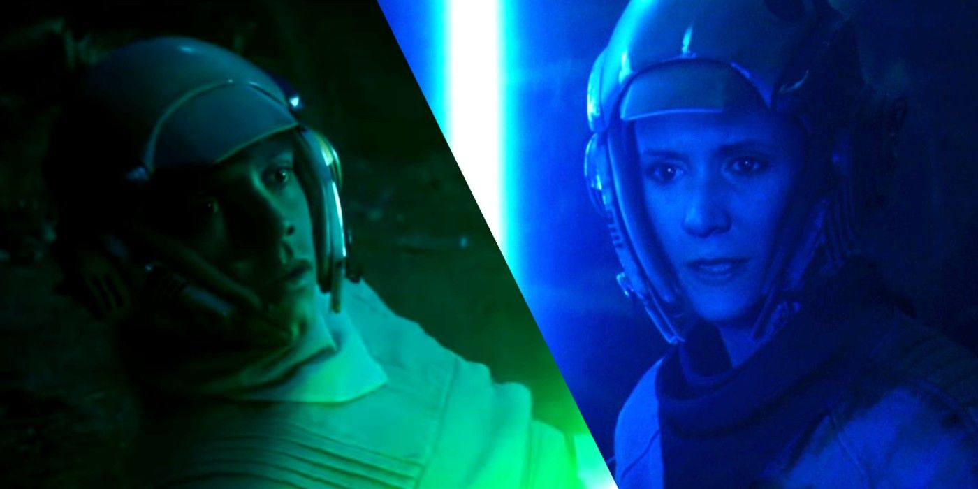 Luke and Leia Star Wars Rise of Skywalker Jedi Training Flashback