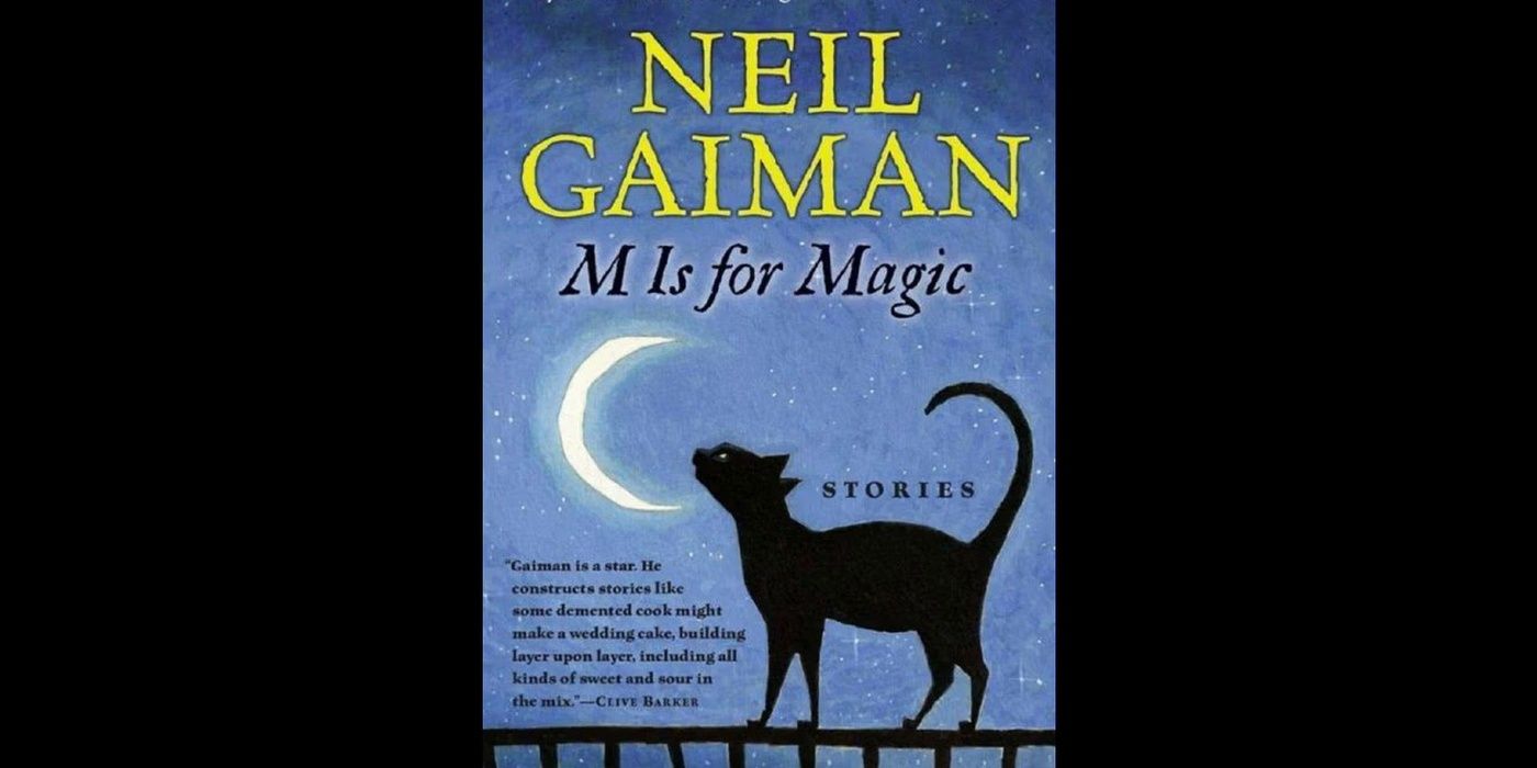A black cat sits on the cover of M is for Magic
