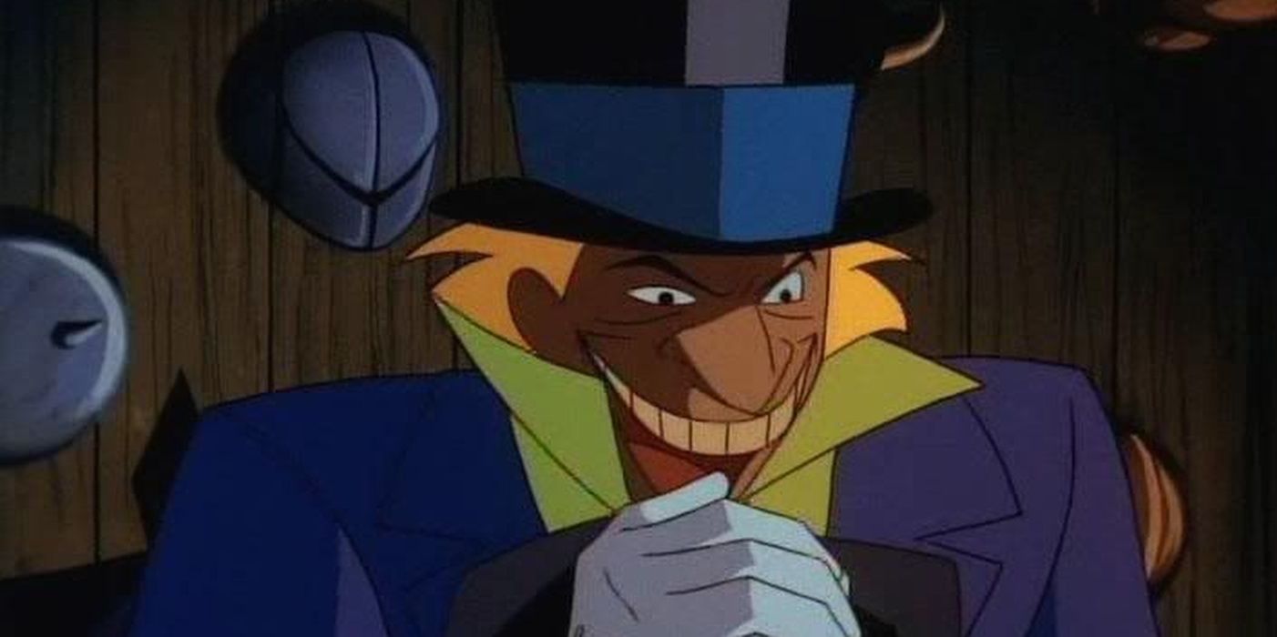 The Mad Hatter smiling creepily in Batman TAS.