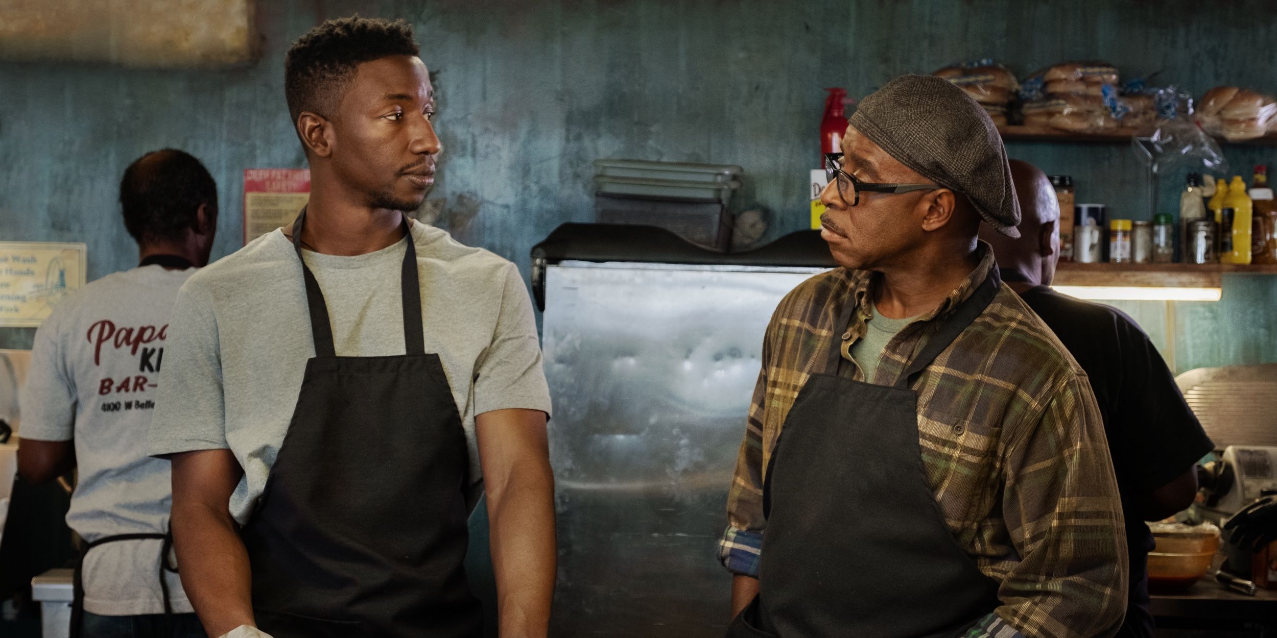 Mamoudou Athie and Courtney B. Vance in Uncorked