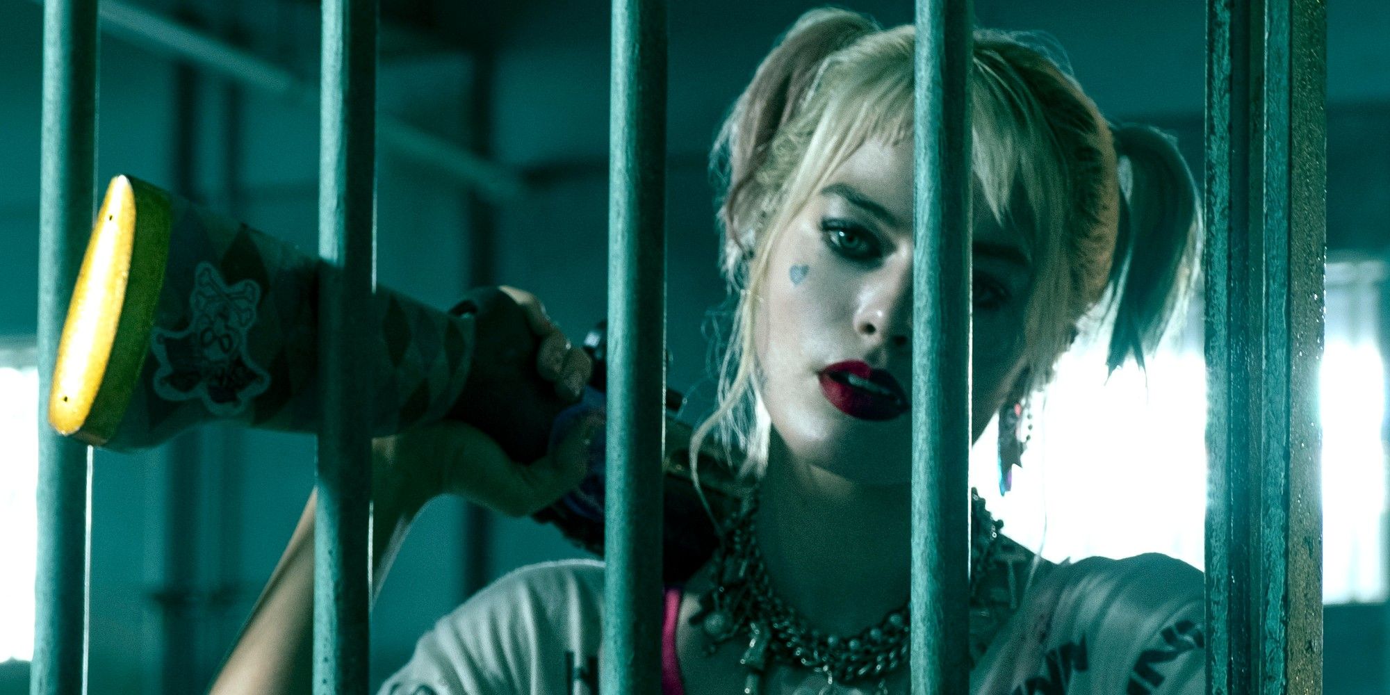 Margot Robbie as Harley Quinn Behind Bars in Birds of Prey