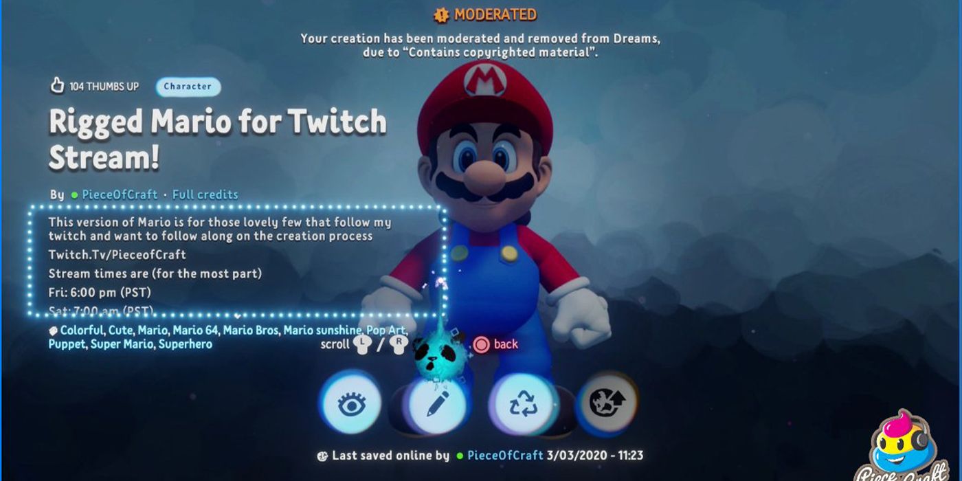 Mario in Dreams Asset