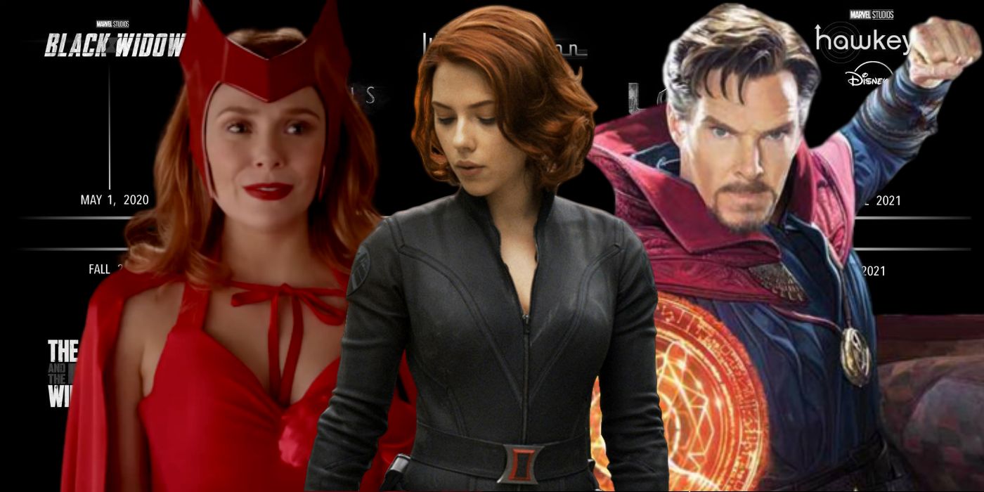 Marvel Phase 4 MCU Black Widow Scarlet Witch Doctor Strange