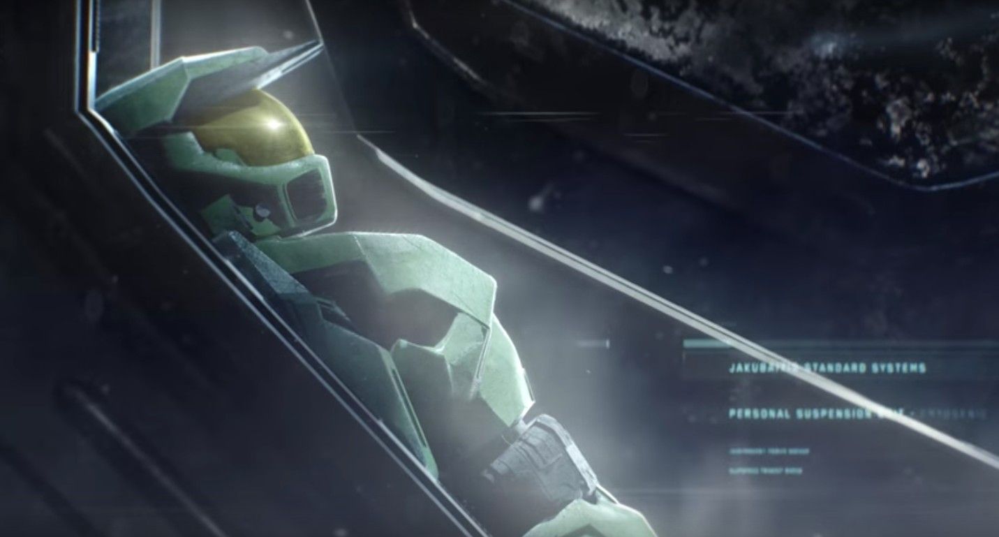 A still from the Halo: Combat Evolved trailer showing Master Chief. 