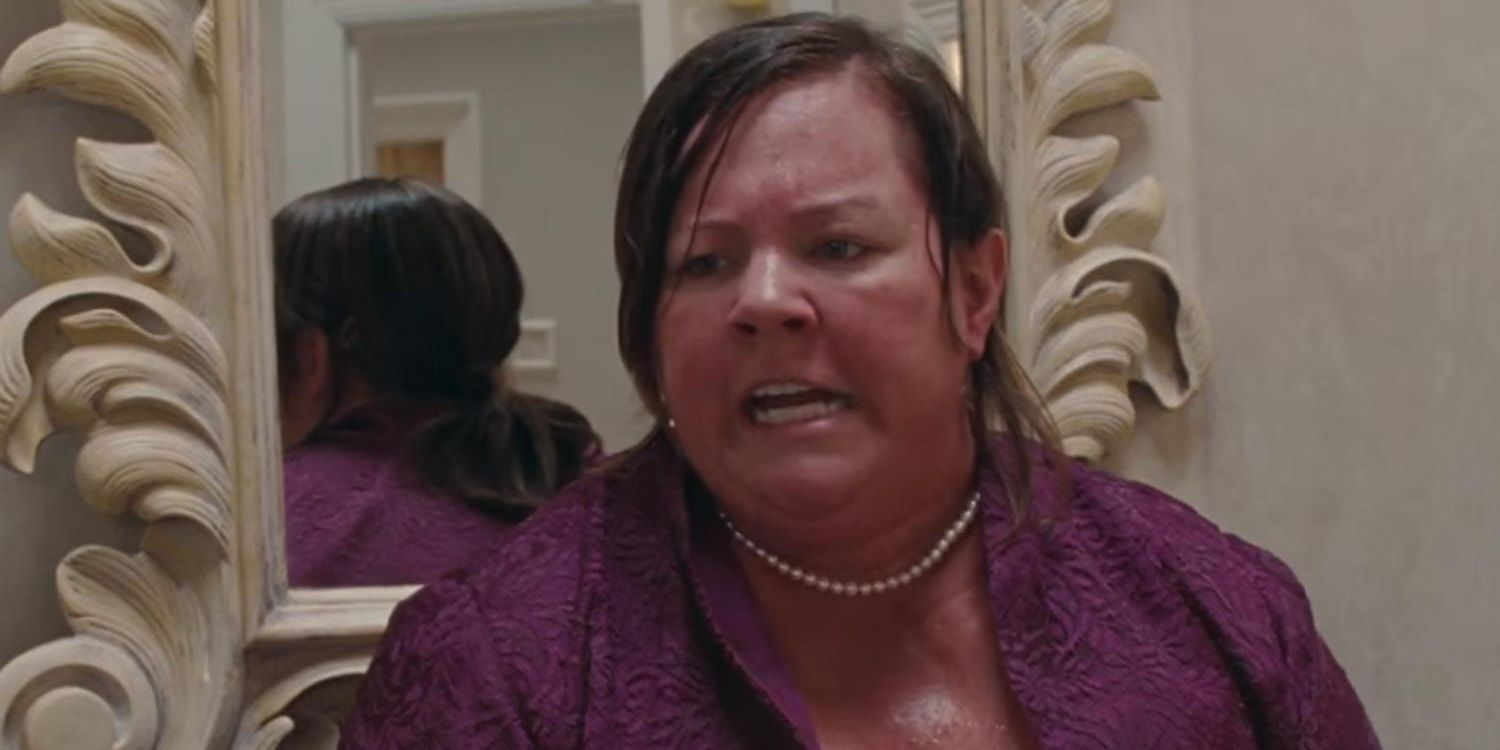 Melissa McCarthy with food poisoning in Bridesmaids