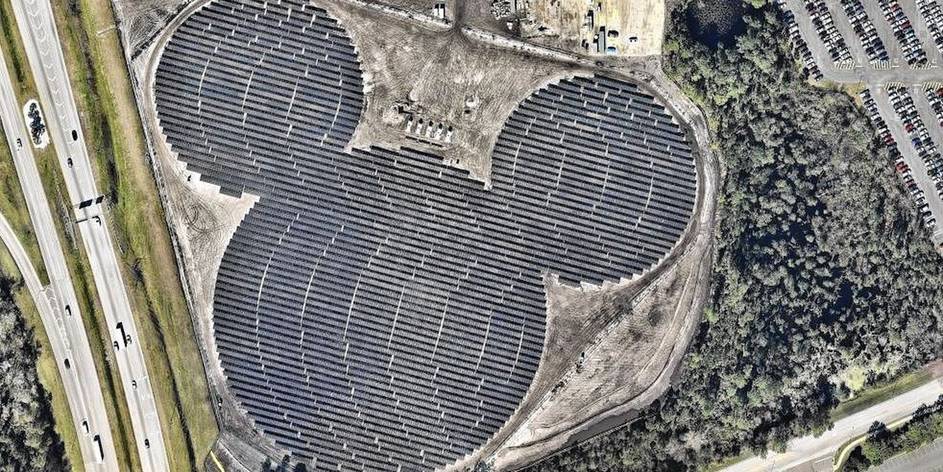 Hidden Mickey Solar Panel Farm