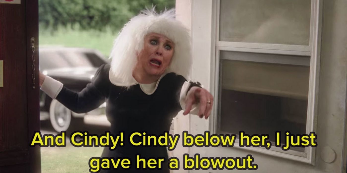 Moira (Catherine O'Hara) begs for Roland to save her wigs in a fie on Schitt's Creek