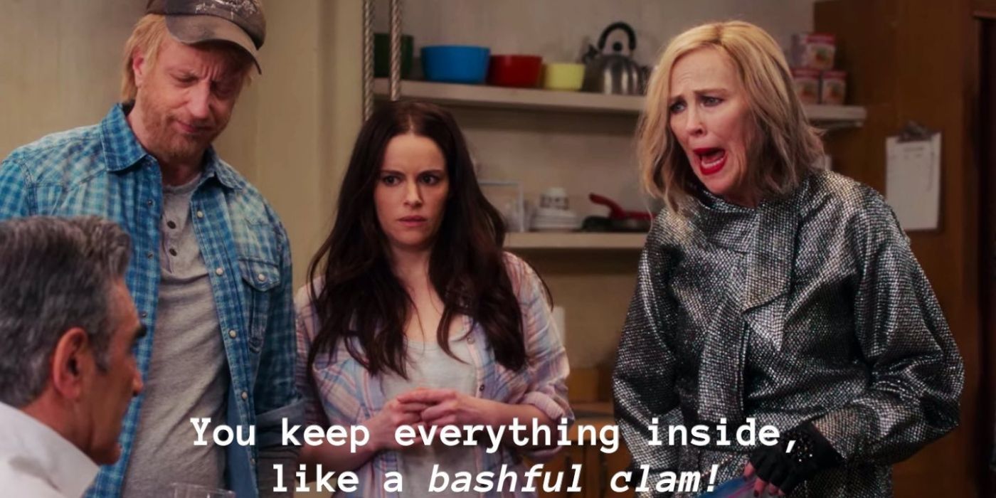 Moira compares Johnny to a bashful clam during a health scare on Schitt's Creek