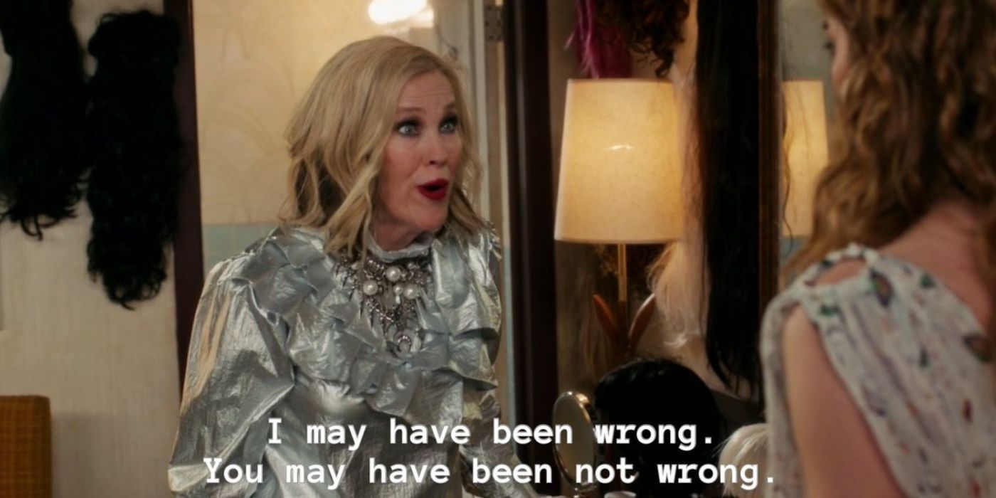 Moira (Catherine O'Hara) tells Alexis that she was wrong in an episode from Schitt's Creek