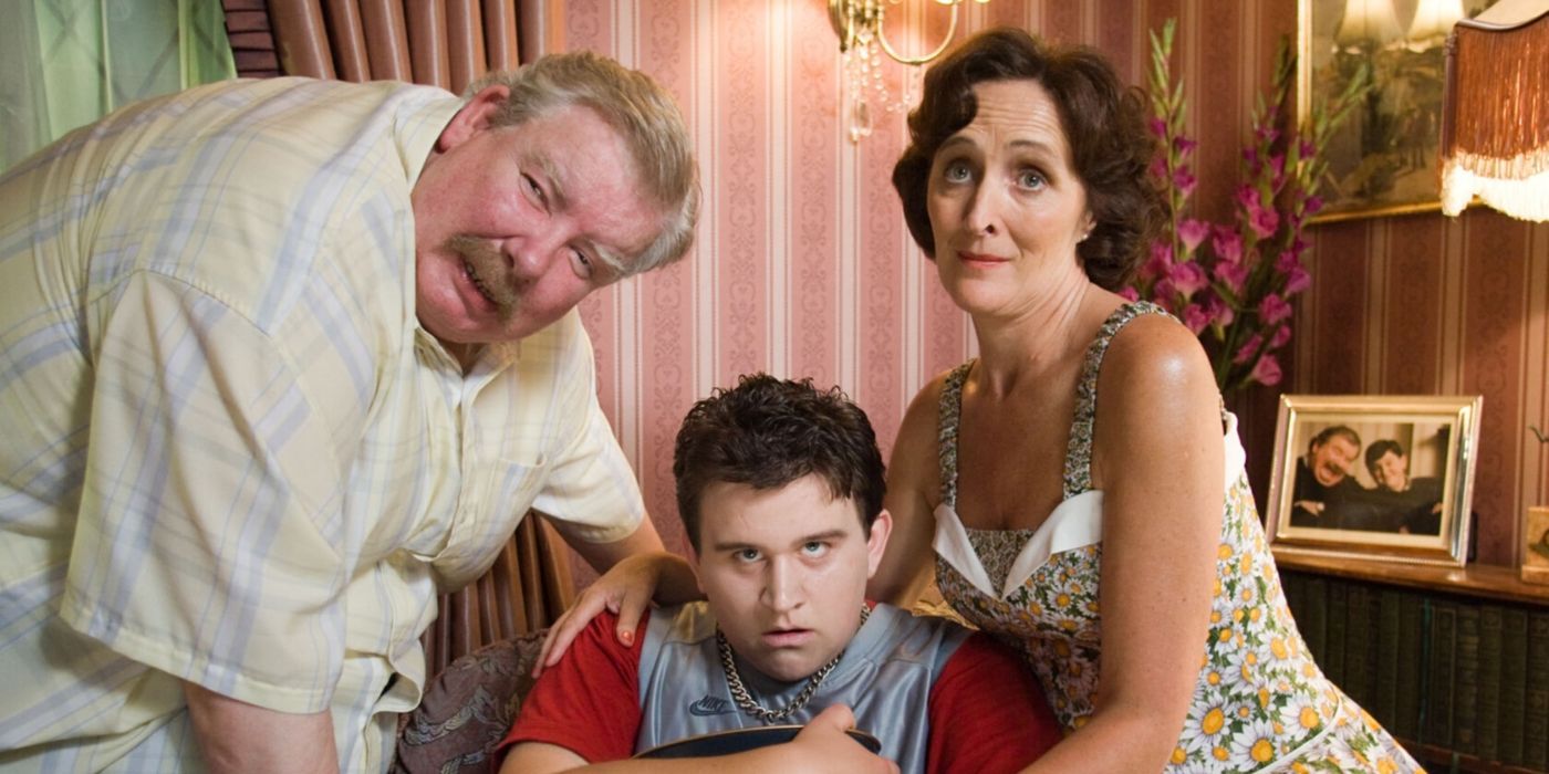 The Dursley family looking shocked in Order of the Phoenix.