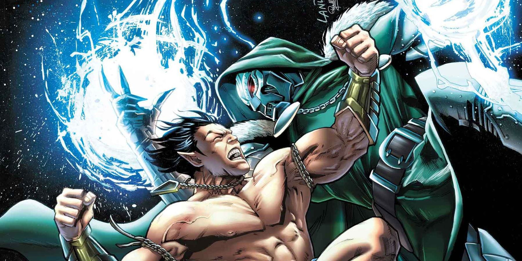 Namor fights Doctor Doom in Marvel comics