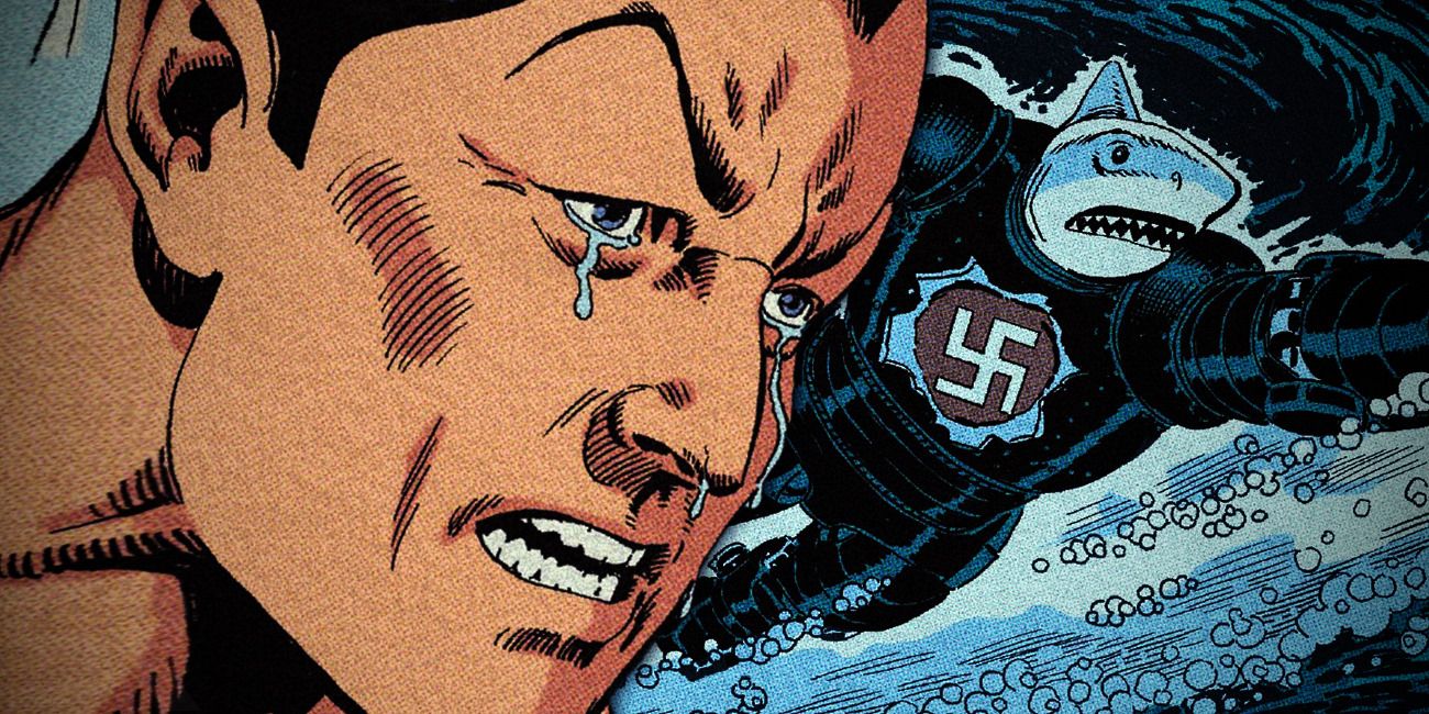 Namor Marvel Comic vs Nazi Shark