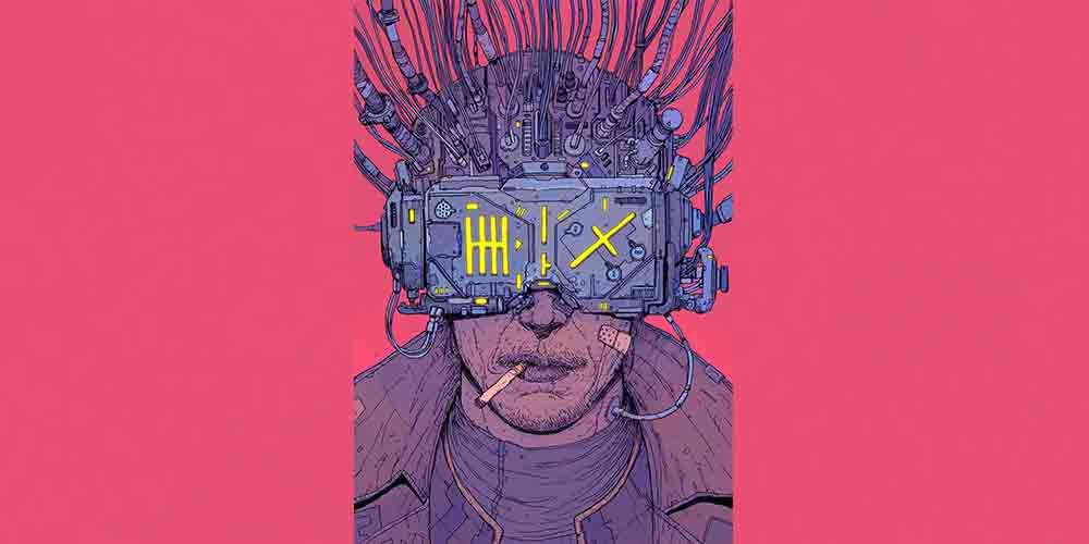 The artwork in the cover of the novel Neuromancer