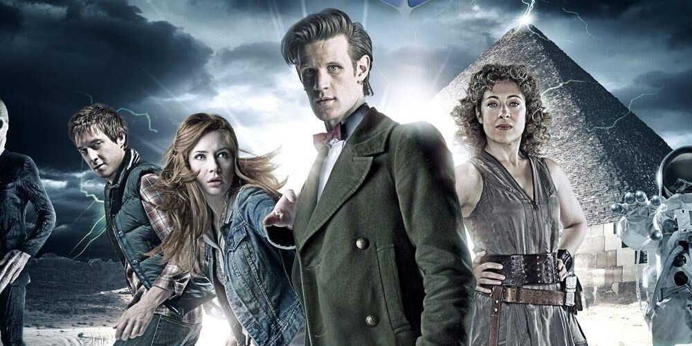 11th doctor and companions Amy, Rory, and River promo photo