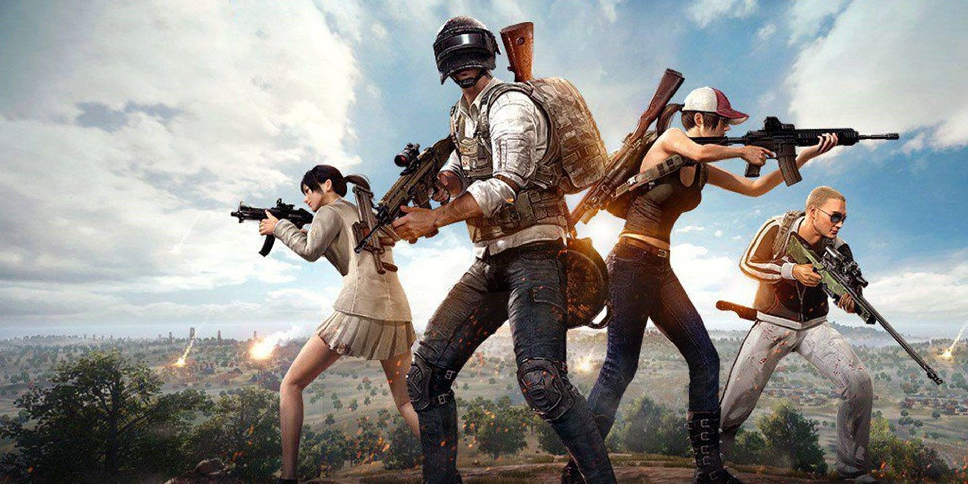 Characters in a promo image for PUBG Mobile