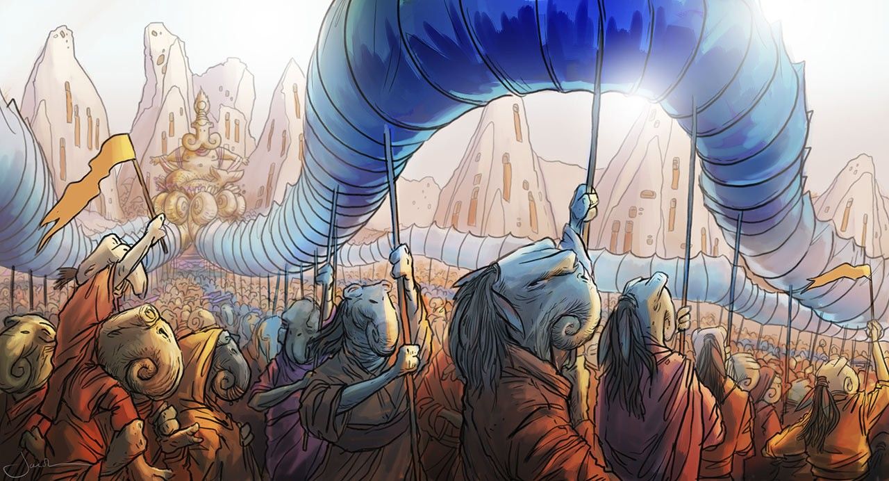Pasaana festival concept art The Rise of Skywalker