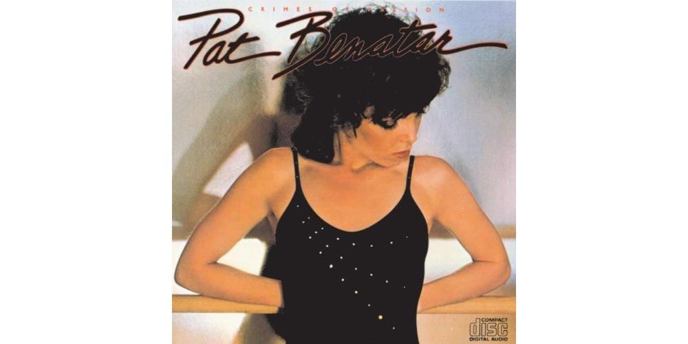 Pat Benatar pictured on her album Crimes of Passion