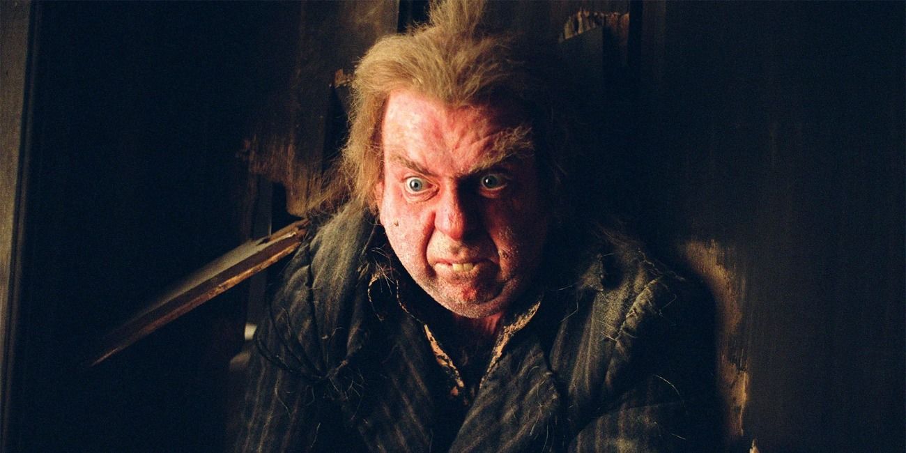 Peter Pettigrew looking meek in Harry Potter