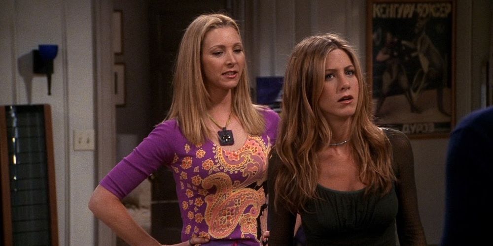 Phoebe e Rachel juntas em Friends